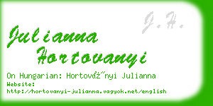 julianna hortovanyi business card
